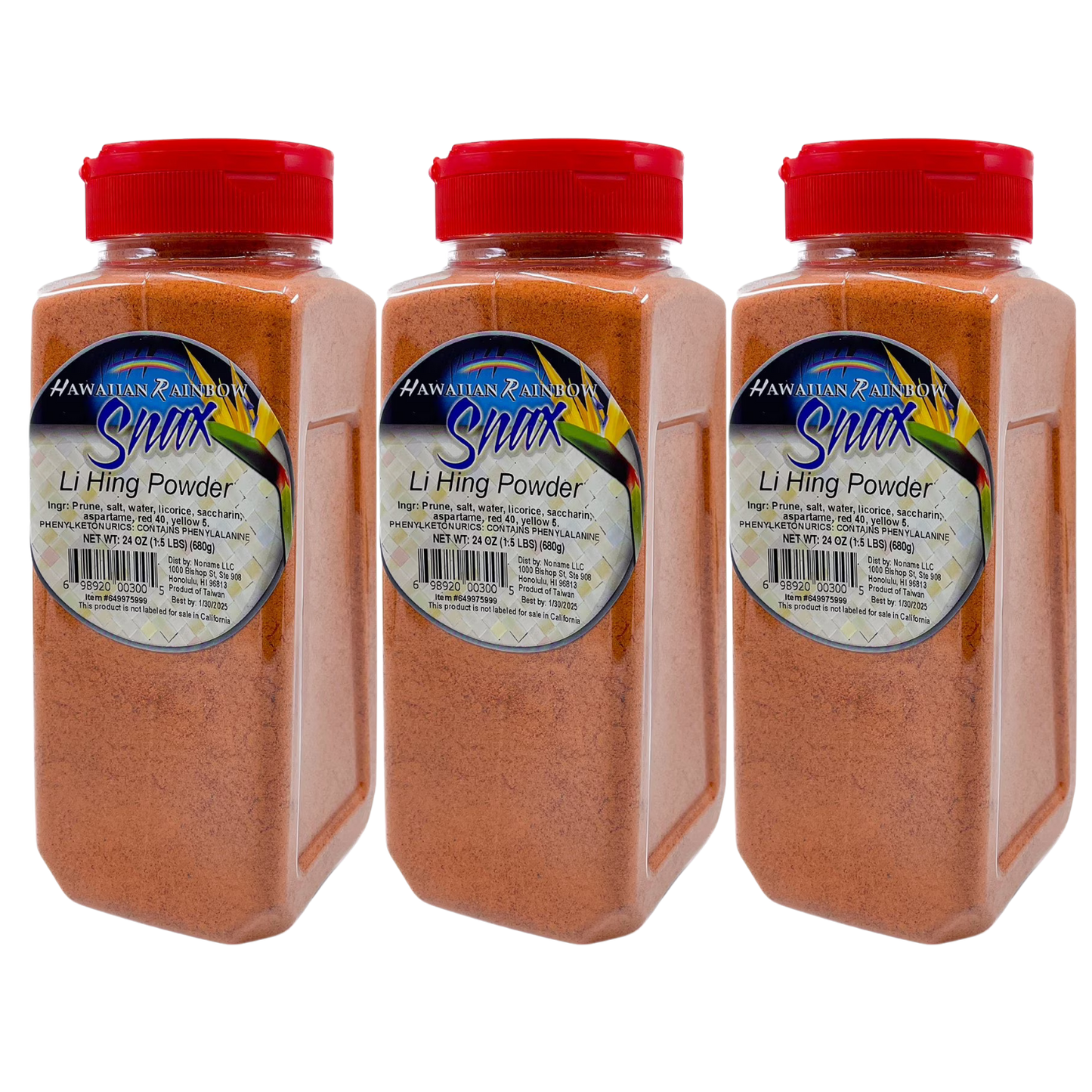 Li Hing Mui Powder | Bottle 3-Jar ($20 Jar)