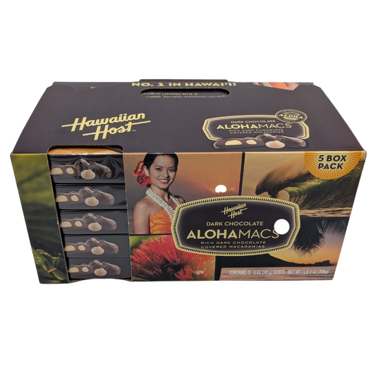 AlohaMacs Dark Chocolate Macadamia Nut Box