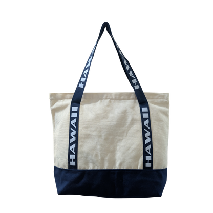 Hawaii Island Map Blue Tote Bag