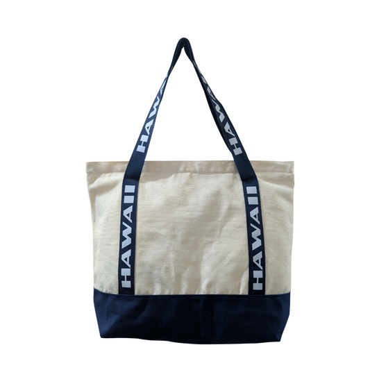 Hawaii Island Map Blue Tote Bag