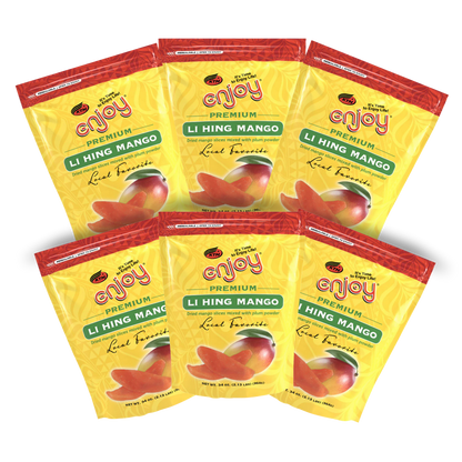 Li Hing Dried Mango Snack, 34 oz Resealable Bag 6-Pack ($25 Pack)