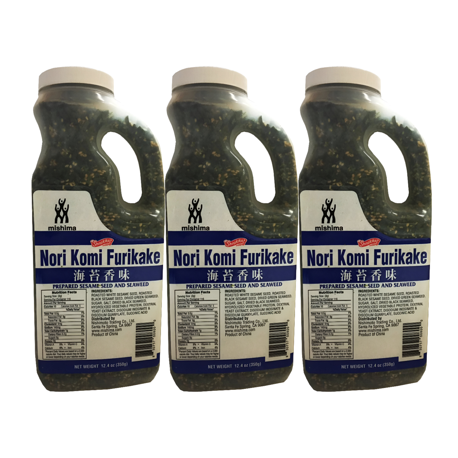 Mishima Nori Komi Furikake Seasoning 3 Bottles ($28 Bottle)