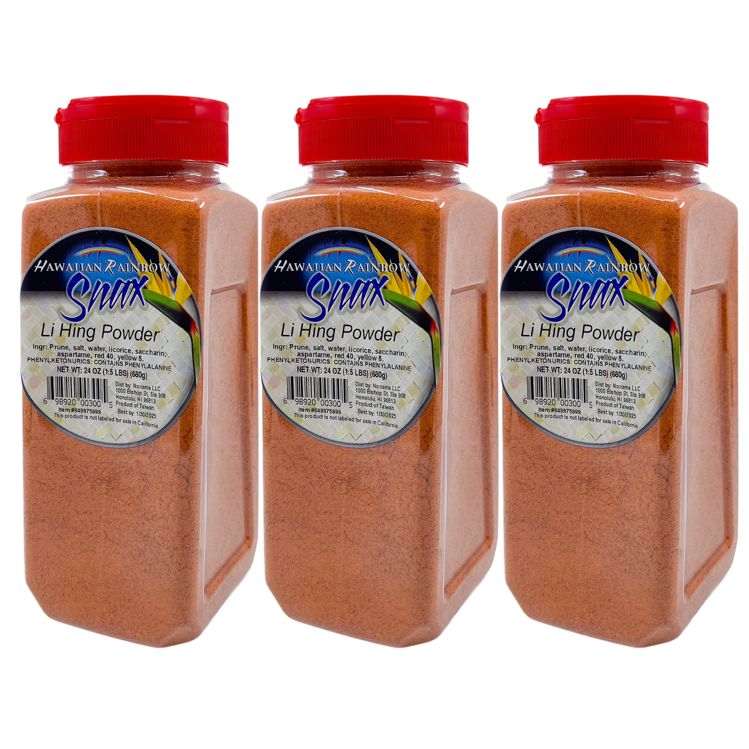 Li Hing Mui Powder | Bottle 3-Jar ($20 Jar)