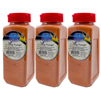 Li Hing Mui Snack Seasoning Powder, 1.5 lb Jar 3-Jars ($26 Jar)
