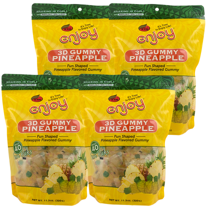 Enjoy 3D Gummy Pineapple | 40 Packs 4-Bag ($18 Bag)