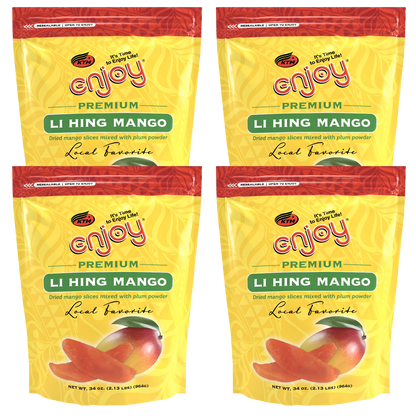 Li Hing Dried Mango Snack, 34 oz Resealable Bag 4-Pack ($27 Pack)
