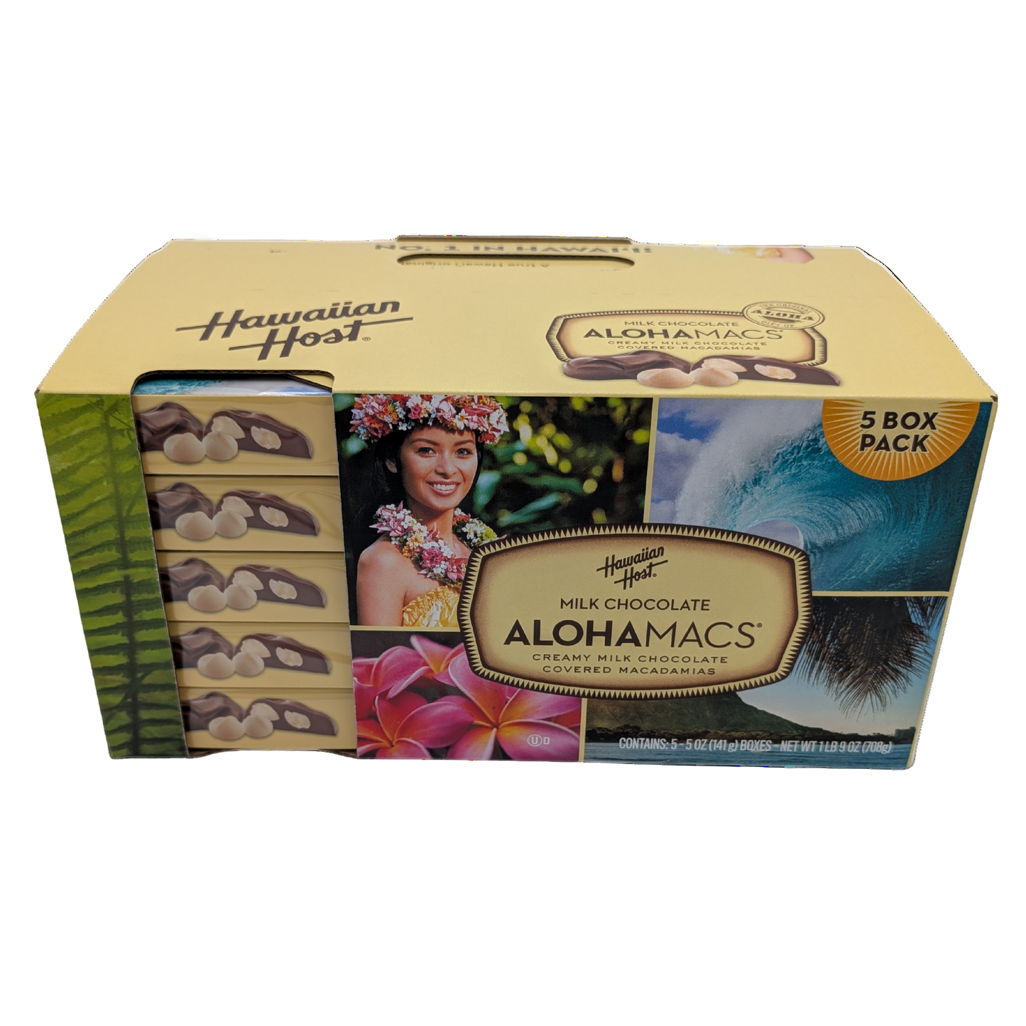 Hawaiian Host AlohaMacs Milk Chocolate Box