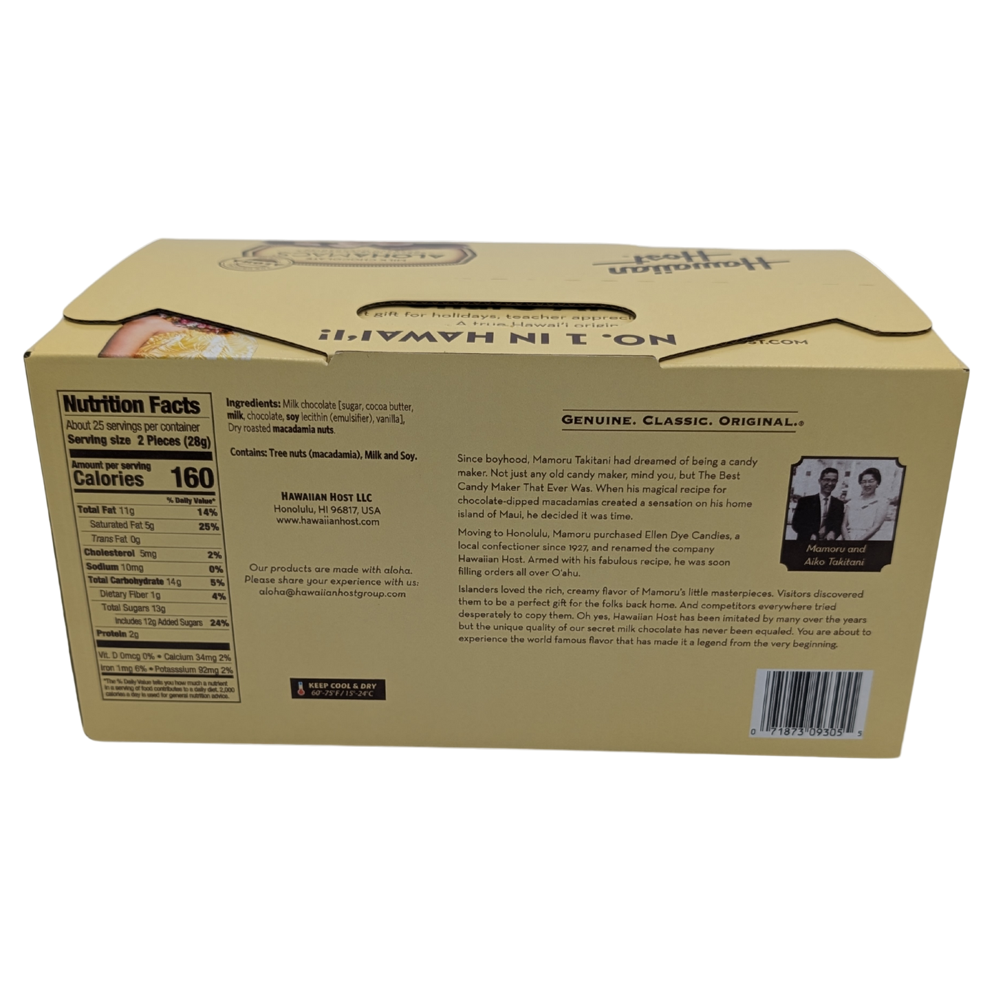 Hawaiian Host AlohaMacs Milk Chocolate Box