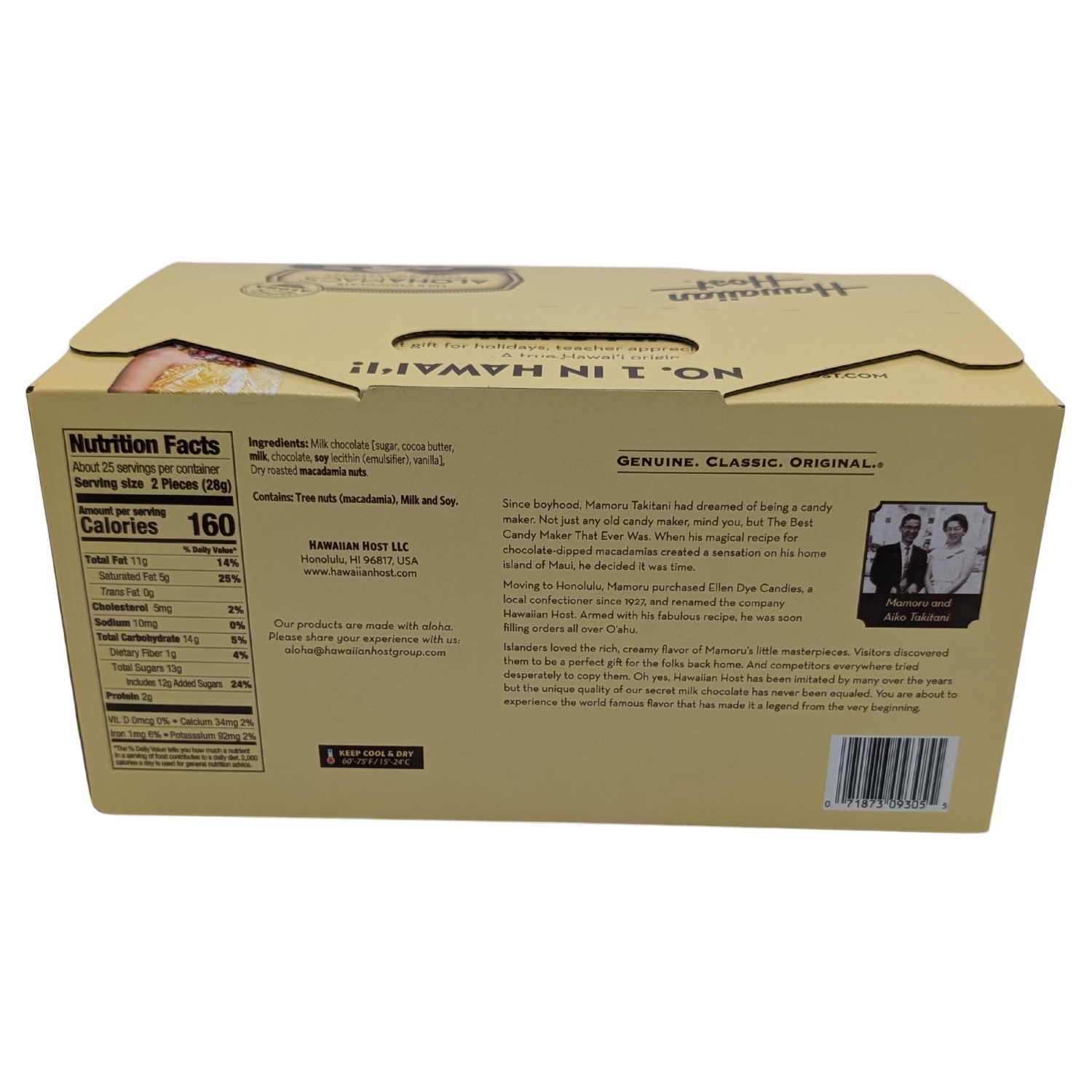 Hawaiian Host AlohaMacs Milk Chocolate Box