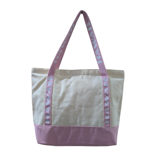 Hawaii Island Map Pink Tote Bag