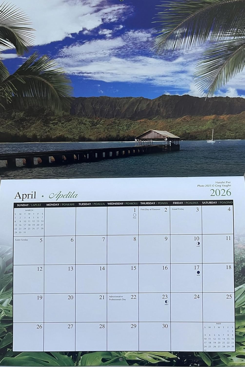 Islander Hawaii 2026 Wall Calendar – Kaua‘i: The Garden Isle