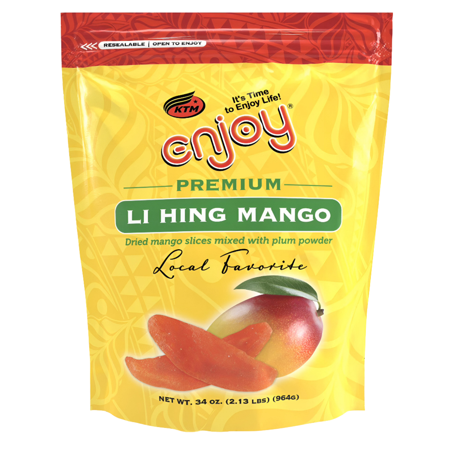 Li Hing Dried Mango Snack, 34 oz Resealable Bag