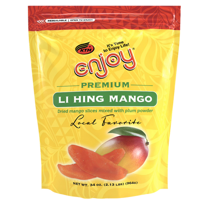Li Hing Dried Mango Snack, 34 oz Resealable Bag